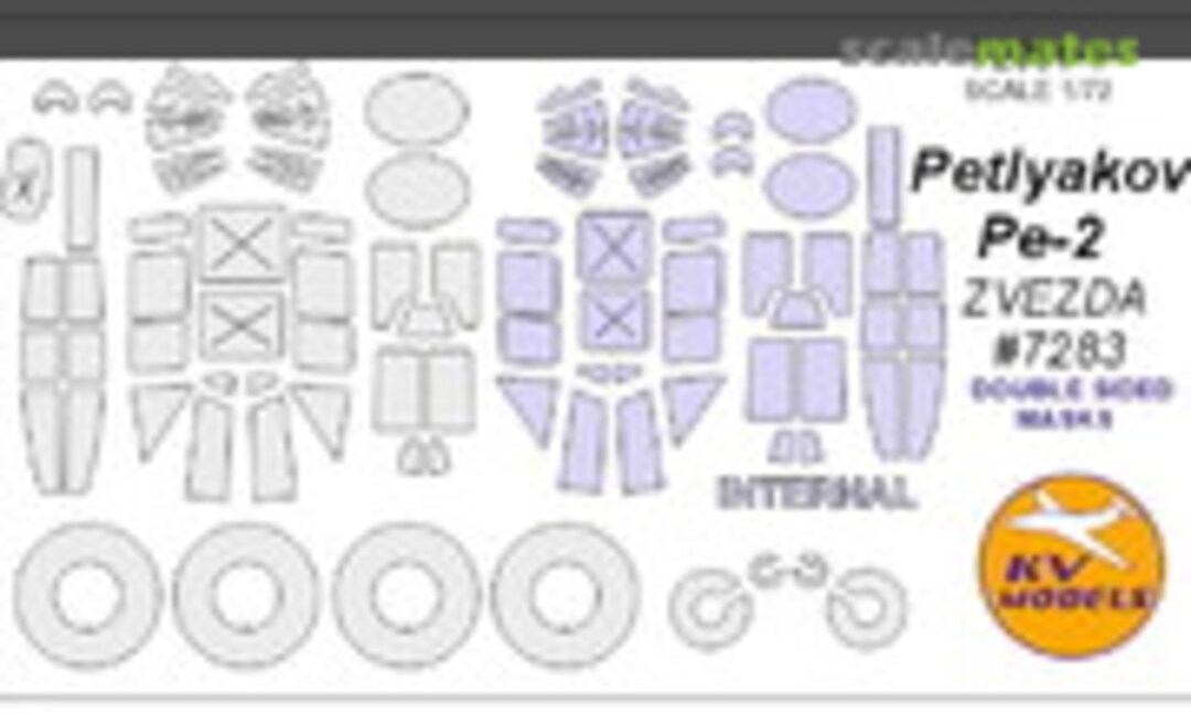 1:72 Petlyakov Pe-2 (Double sided masks) (KV Models 72081-1) 72081-1