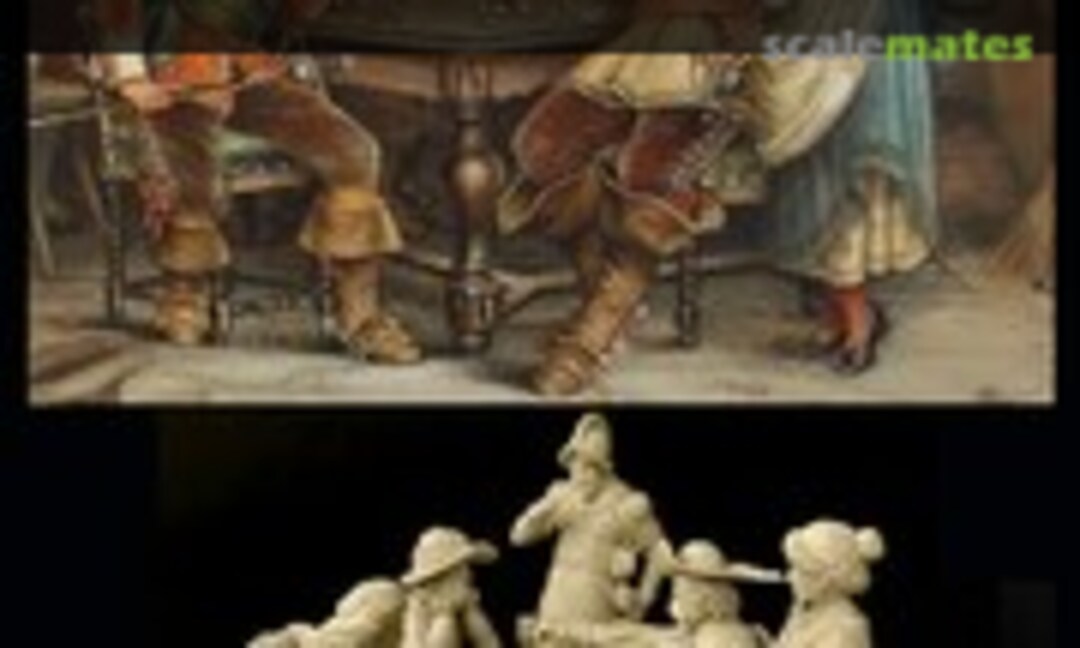 54mm Gambling Musketeers (Irbis-Miniatures IM54-78) IM54-78