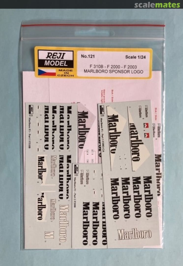 Boxart Ferrari F310B - F2000 - F2003 M*rlboro decals 121 REJI Model Boxart Ferrari F310B - F2000 - F2003 M*rlboro decals 121 REJI Model