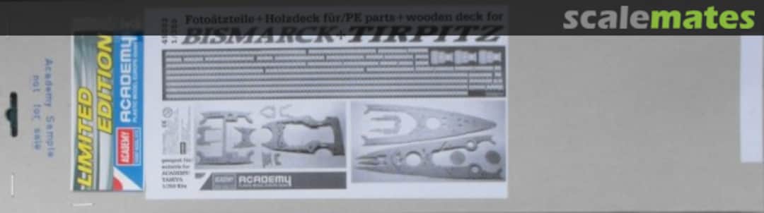 Boxart PE Parts & wooden Deck for Bismarck & Tirpitz 45002 Academy Boxart PE Parts & wooden Deck for Bismarck & Tirpitz 45002 Academy