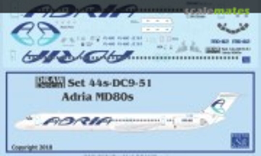 1:144 Adria Airways MD80s (Draw Decal 44-DC9-51) 44-DC9-51