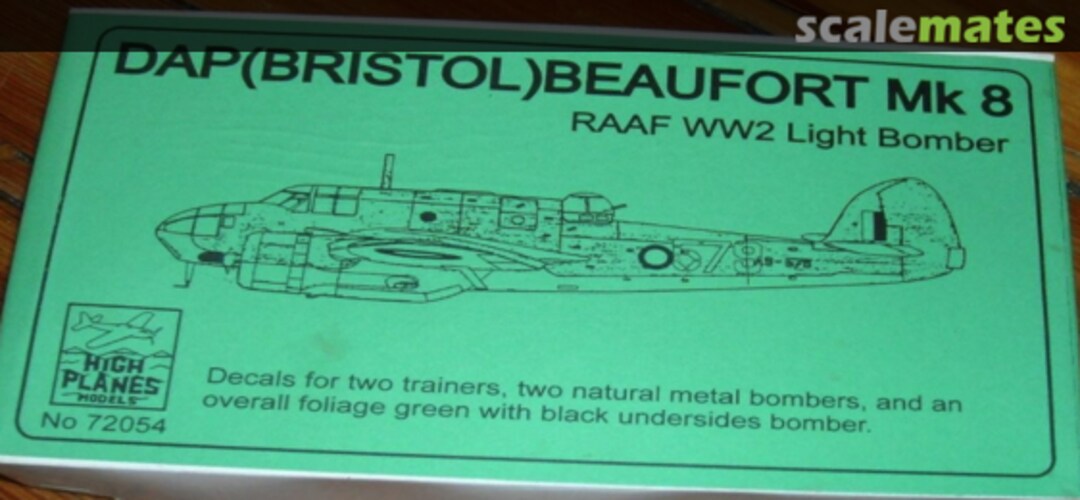 Boxart DAP (Bristol) Beaufort Mk.8 72054 High Planes Models Boxart DAP (Bristol) Beaufort Mk.8 72054 High Planes Models