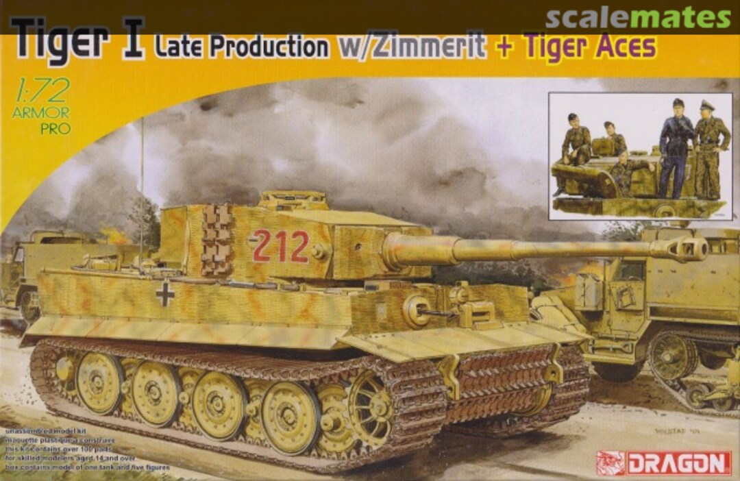 Boxart Tiger I late production w/Zimmerit + Tiger Aces 7440 Dragon Boxart Tiger I late production w/Zimmerit + Tiger Aces 7440 Dragon