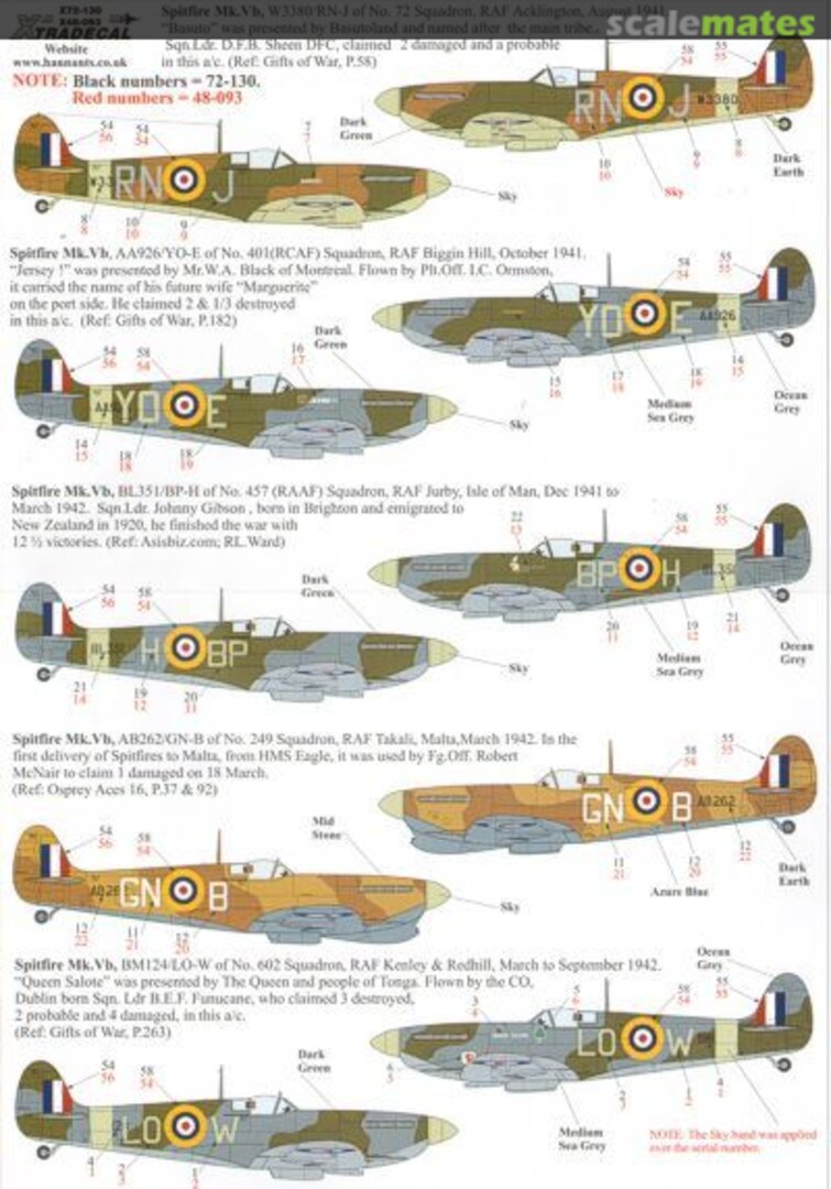 Boxart Supermarine Spitfire Mk.Vb X48093 Xtradecal Boxart Supermarine Spitfire Mk.Vb X48093 Xtradecal