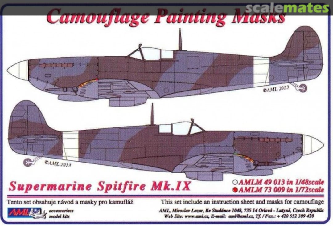 Boxart Supermarine Spitfire Mk.IX AMLM73009 AML Boxart Supermarine Spitfire Mk.IX AMLM73009 AML