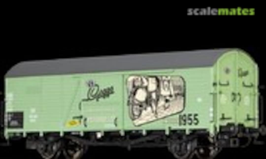 Covered freight car Gltr 23 &quot;Goggo Motorroller&quot; DB (Brawa 48712)