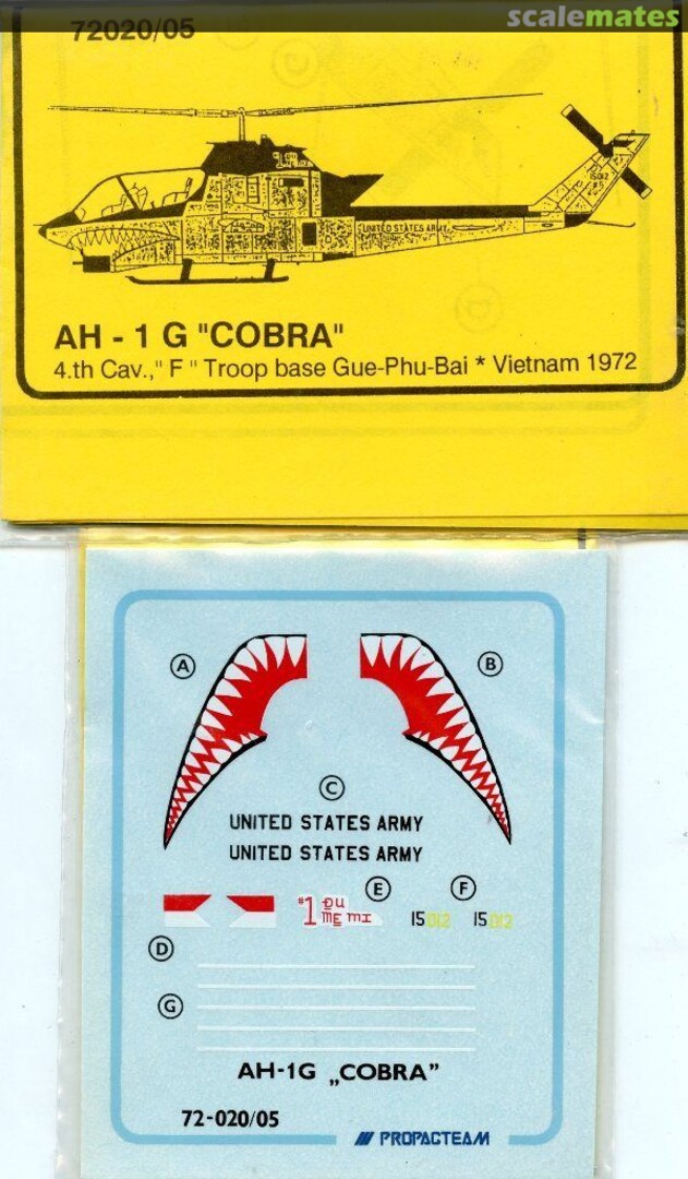 Boxart AH-1G 'Cobra' 72-020/05 Propagteam Boxart AH-1G 'Cobra' 72-020/05 Propagteam