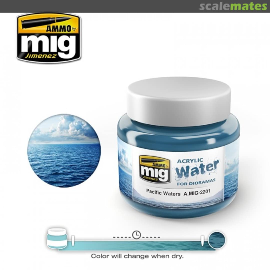 Boxart Water for Dioramas A.MIG-2201 Ammo by Mig Jimenez Boxart Water for Dioramas A.MIG-2201 Ammo by Mig Jimenez