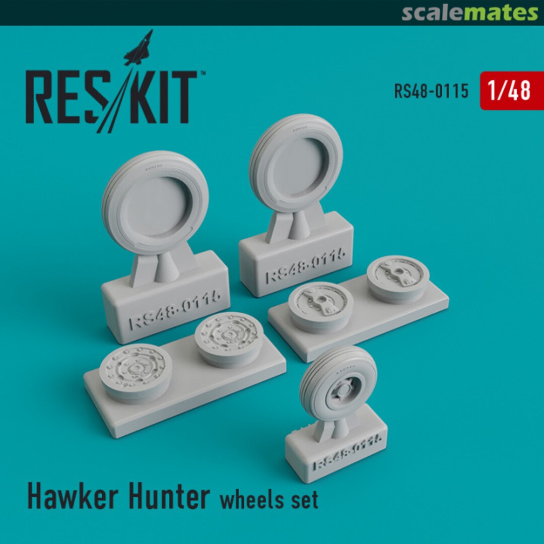 Boxart Hawker Hunter F.6 wheels set RS48-0115 ResKit Boxart Hawker Hunter F.6 wheels set RS48-0115 ResKit