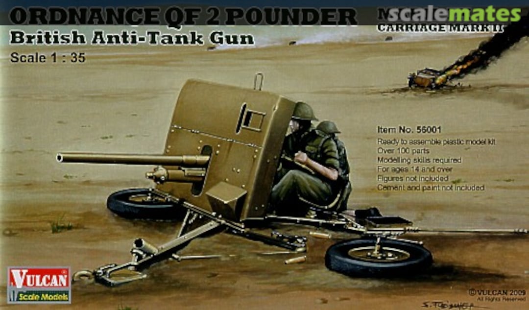 Boxart Ordnance QF 2 Pounder 56001 Vulcan Scale Models Boxart Ordnance QF 2 Pounder 56001 Vulcan Scale Models