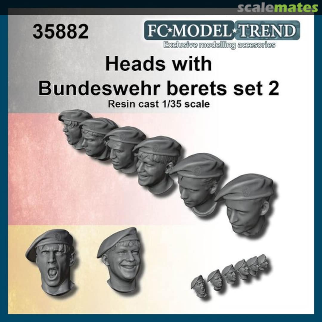 Boxart Heads with Bundeswehr Berets, set 2 35882 FC Model Trend Boxart Heads with Bundeswehr Berets, set 2 35882 FC Model Trend