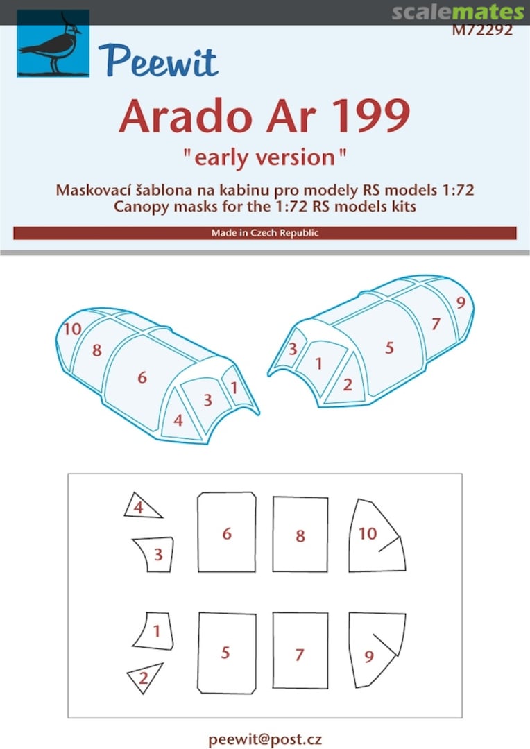 Boxart Arado Ar 199 „early version“ M72292 Peewit