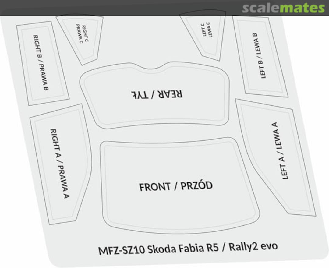 Boxart Skoda Fabia R5/Rally2 Evo - Window Paint Masks SZ10 MF-Zone Boxart Skoda Fabia R5/Rally2 Evo - Window Paint Masks SZ10 MF-Zone