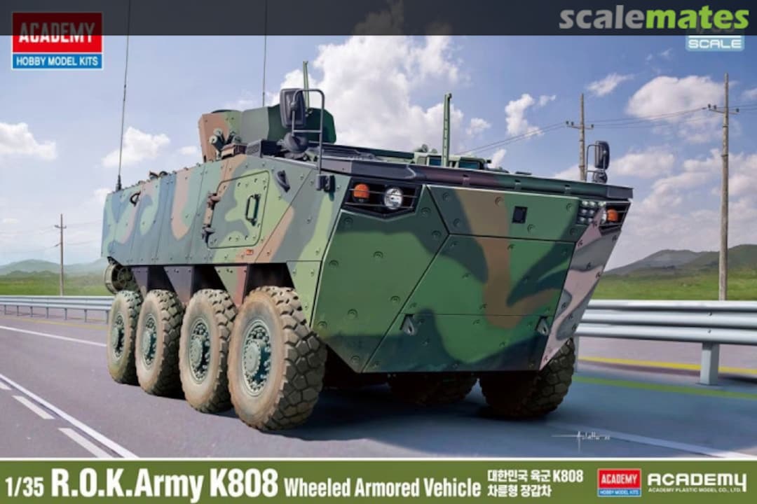 Boxart R.O.K.Army K808 Wheeled Armored Vehicle 13569 Academy