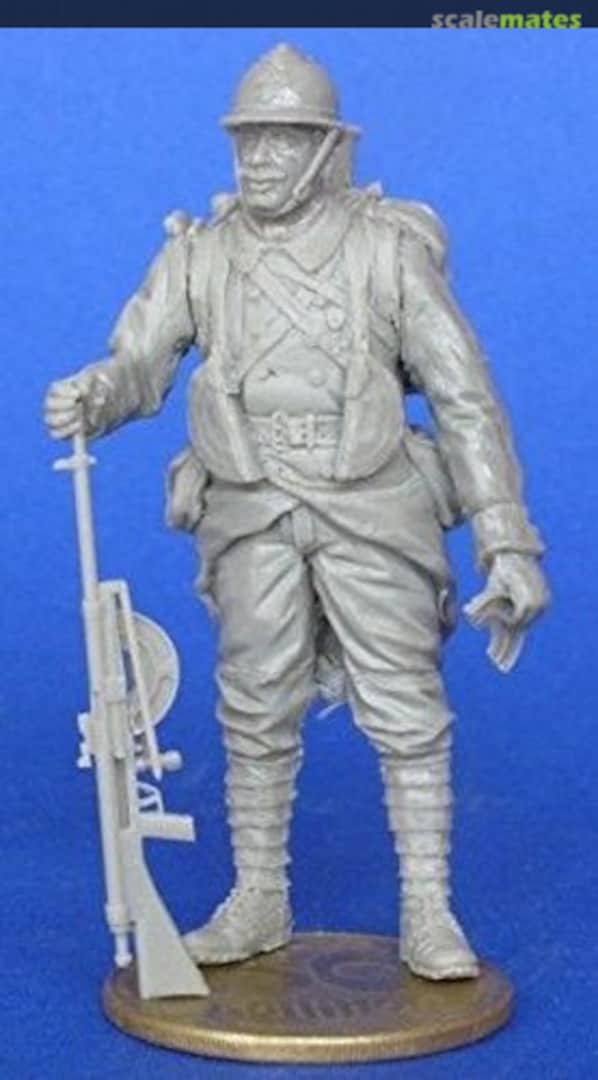 Boxart French Soldier with Chauchat light Machine Gun WWI MCF35219 MasterClub