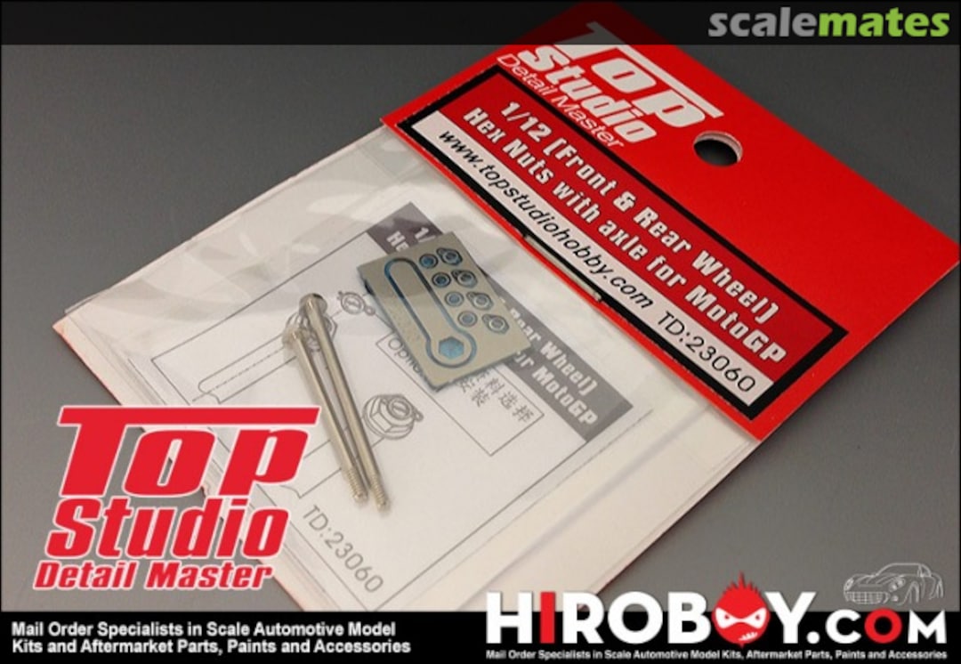 Boxart Hex nuts with axle for front and rear MotoGP wheel TD23060 Top Studio Boxart Hex nuts with axle for front and rear MotoGP wheel TD23060 Top Studio