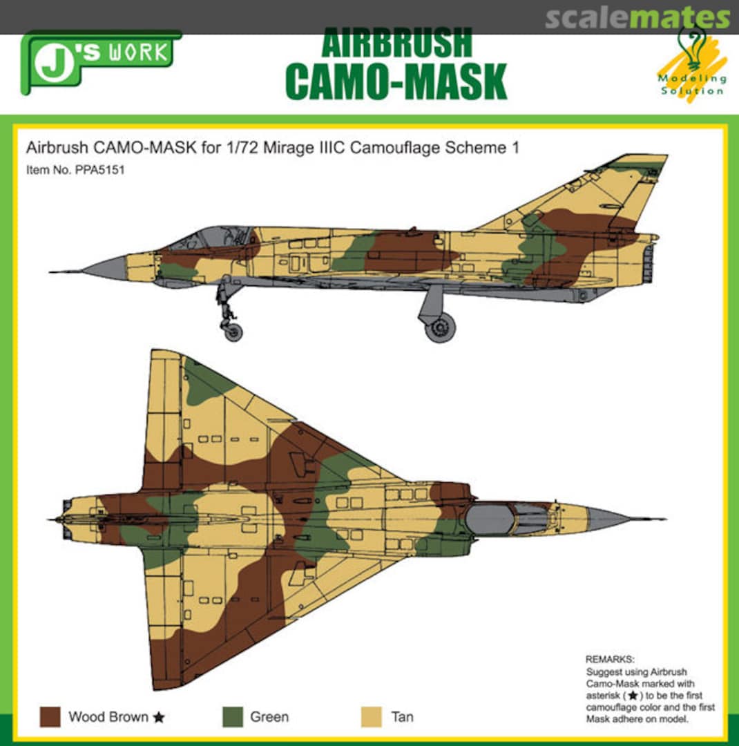 Boxart Mirage IIIC Camouflage Scheme 1 PPA5151 J's Work Boxart Mirage IIIC Camouflage Scheme 1 PPA5151 J's Work