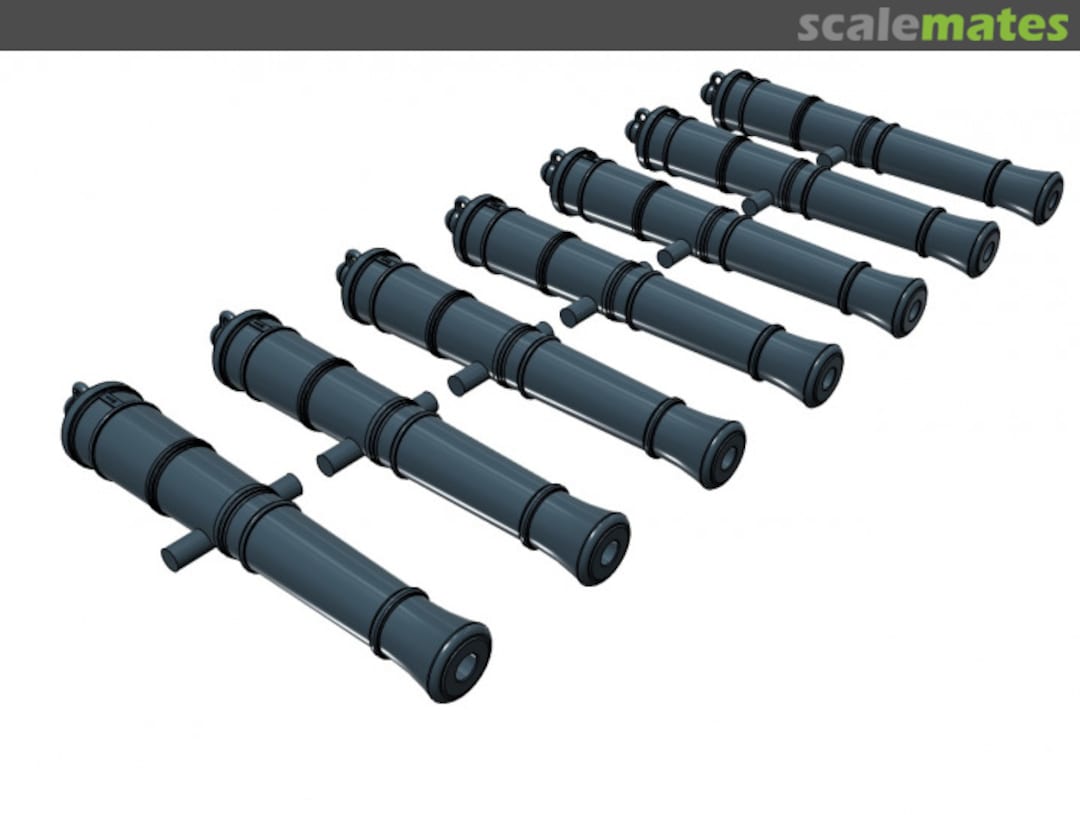 Boxart US Navy 18-pounder Cannons, Blomefield long-pattern 100-18pounder-USN-7 Model Monkey