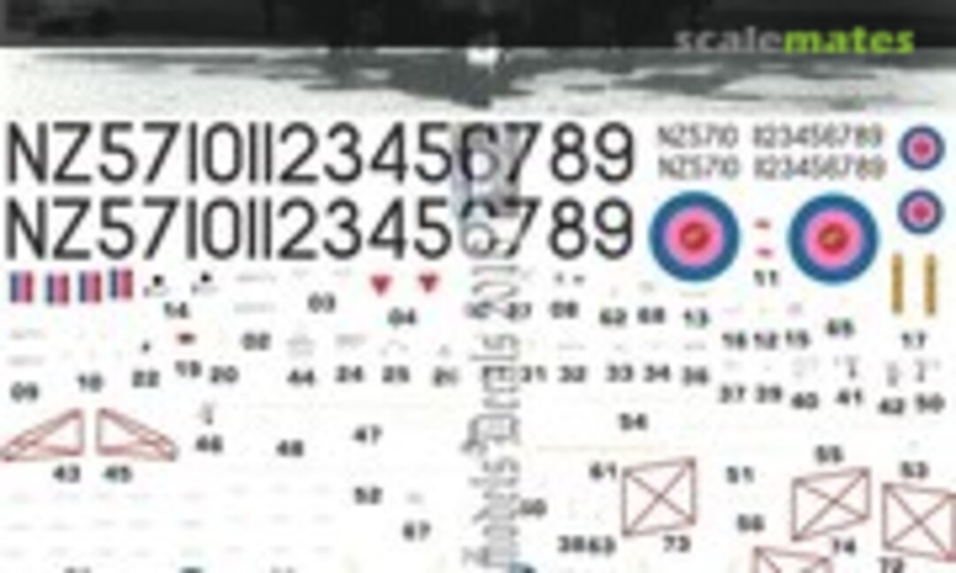 1:72 RNZAF Vampire T11 1960s scheme (Oldmodels Decals OMD0074) OMD0074