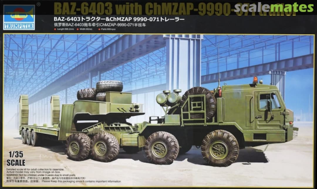 Boxart BAZ-6403 with ChMZAP-9990-071 trailer 01086 Trumpeter Boxart BAZ-6403 with ChMZAP-9990-071 trailer 01086 Trumpeter