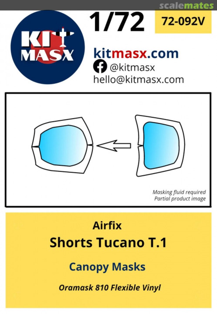 Boxart Shorts Tucano T.1 Canopy Masks 72-092V Kit Masx Boxart Shorts Tucano T.1 Canopy Masks 72-092V Kit Masx