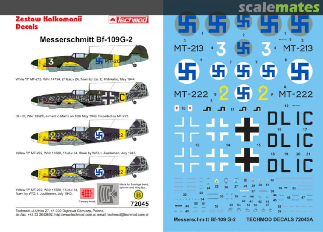 Boxart Messerschmitt Bf 109G-2 72045 Techmod Boxart Messerschmitt Bf 109G-2 72045 Techmod