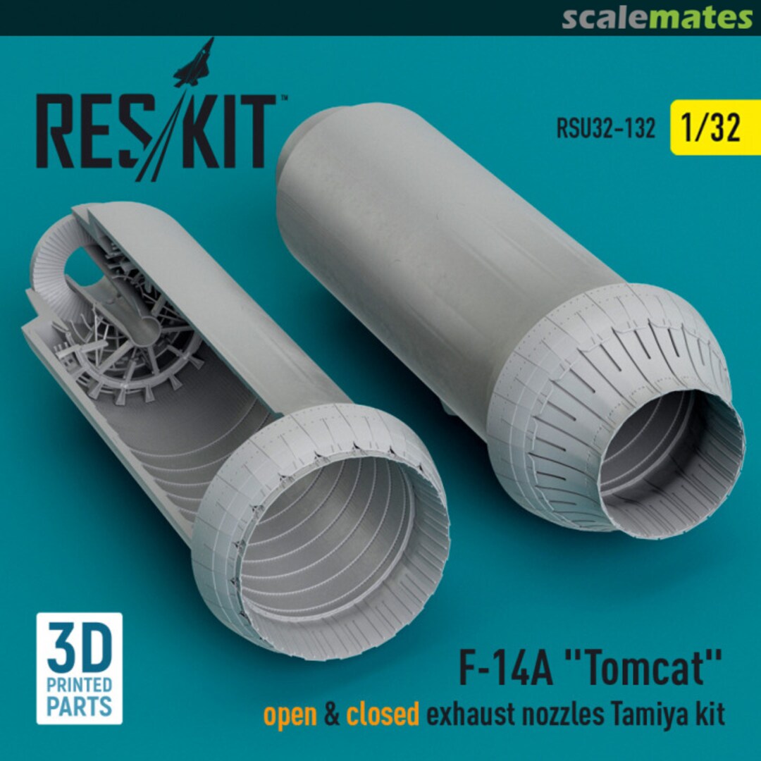 Boxart F-14A Tomcat open & closed exhaust nozzles (3D Printed) RSU32-0132 ResKit Boxart F-14A Tomcat open & closed exhaust nozzles (3D Printed) RSU32-0132 ResKit