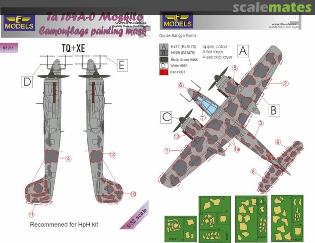 Boxart Ta 154A-0 Moskito TQ+XE M3291 LF Models