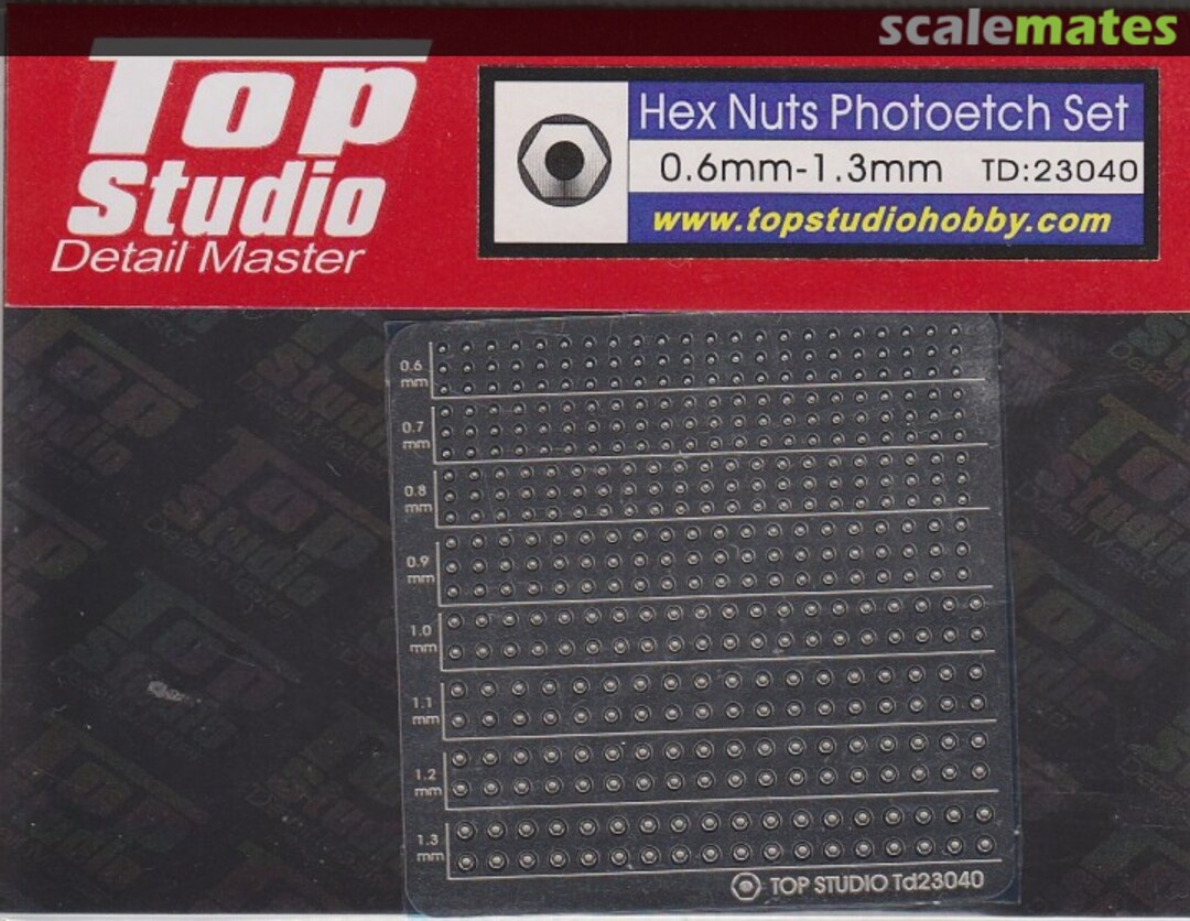 Boxart Hex nuts 0,6mm to 1,3mm TD23040 Top Studio Boxart Hex nuts 0,6mm to 1,3mm TD23040 Top Studio