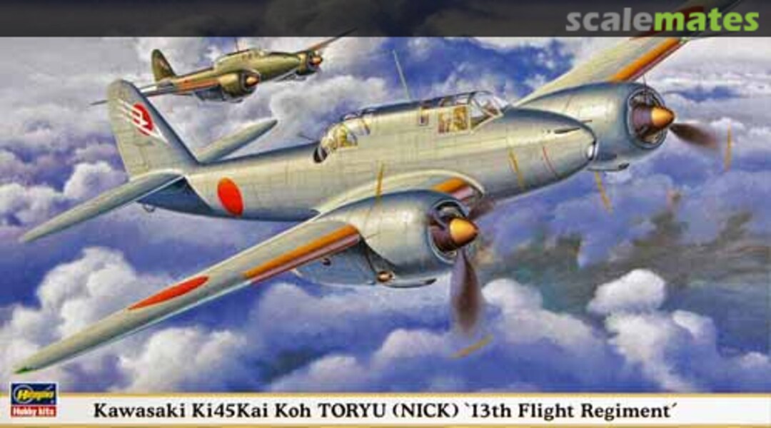 Boxart Kawasaki Ki45Kai Koh Toryu (Nick) '13th Flight Regiment' 00810 Hasegawa