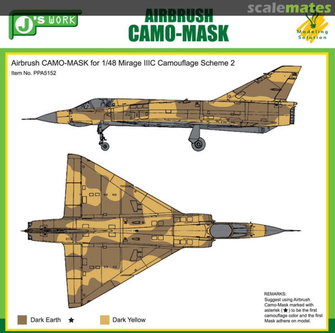 Boxart Airbrush CAMO-MASK Mirage III C Camo Scheme 2 PPA5152 J's Work Boxart Airbrush CAMO-MASK Mirage III C Camo Scheme 2 PPA5152 J's Work