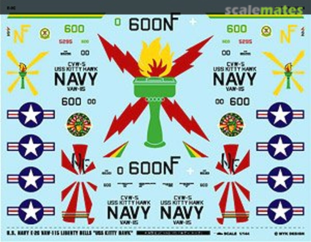 Boxart USN E-2C VAW-115 Liberty Bells - USS Kitty Hawk A-268 MYK Design