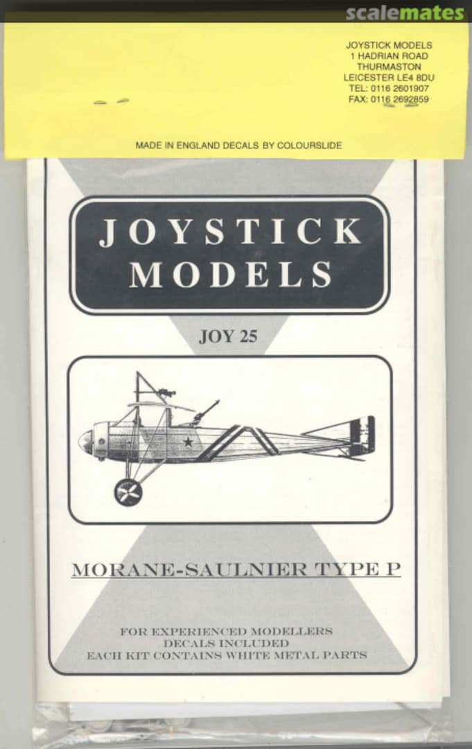 Boxart Morane-Saulnier Type P Joy 25 Joystick Models Boxart Morane-Saulnier Type P Joy 25 Joystick Models