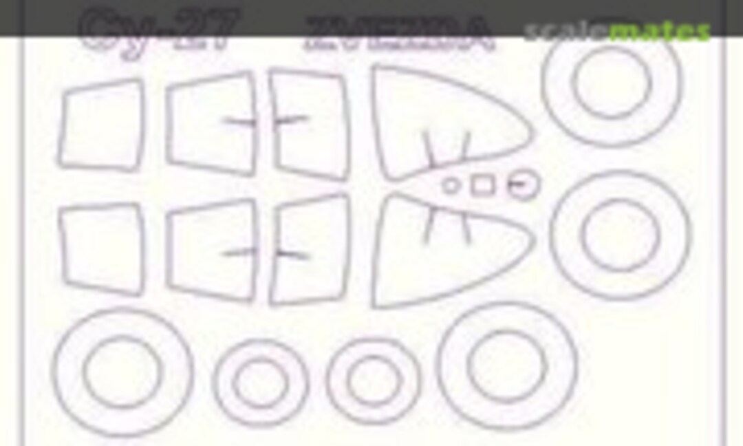 1:72 Mask for Su-27 and wheels masks (KV Models 72170-1) 72170-1