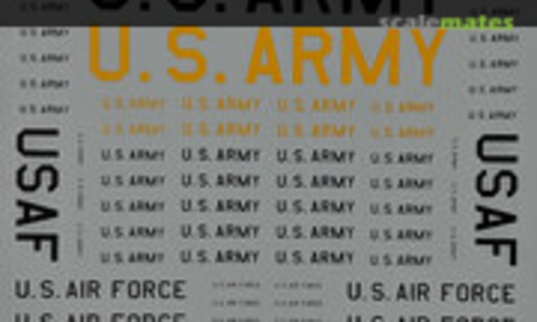 1:72 USAF and US Army Lettering (Microscale AC72-0031) AC72-0031