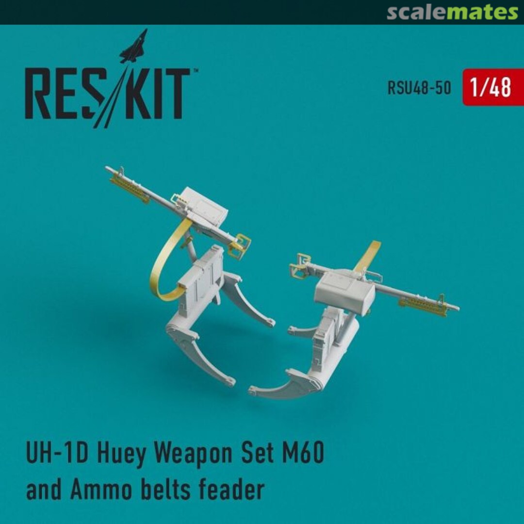 Boxart UH-1D Huey - Weapon Set M60 and Ammo Belts Feader RSU48-0050 ResKit Boxart UH-1D Huey - Weapon Set M60 and Ammo Belts Feader RSU48-0050 ResKit