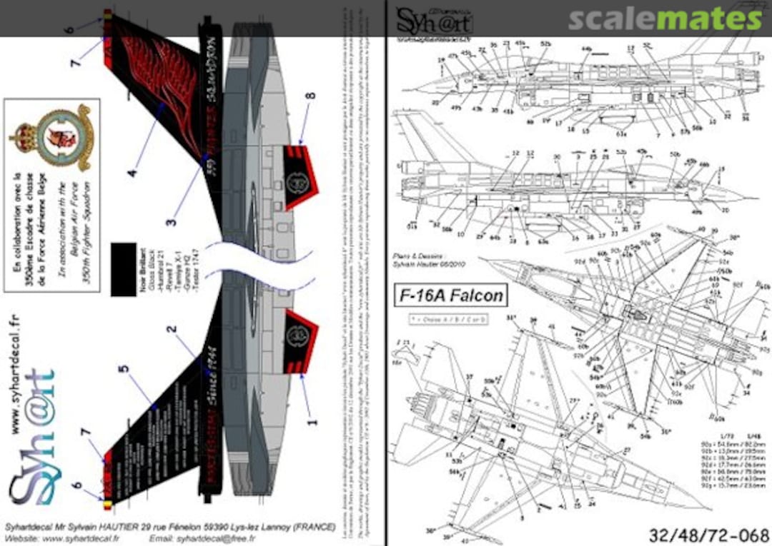 Boxart F-16AM Fighting Falcon 32-068 Syhart Boxart F-16AM Fighting Falcon 32-068 Syhart