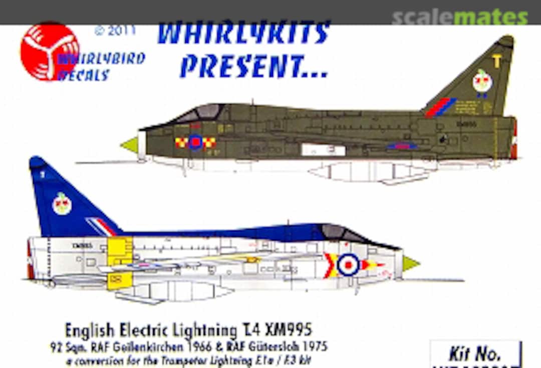 Boxart English Electric Lightning T.4 XM995 WBA32007 Whirlykits Boxart English Electric Lightning T.4 XM995 WBA32007 Whirlykits