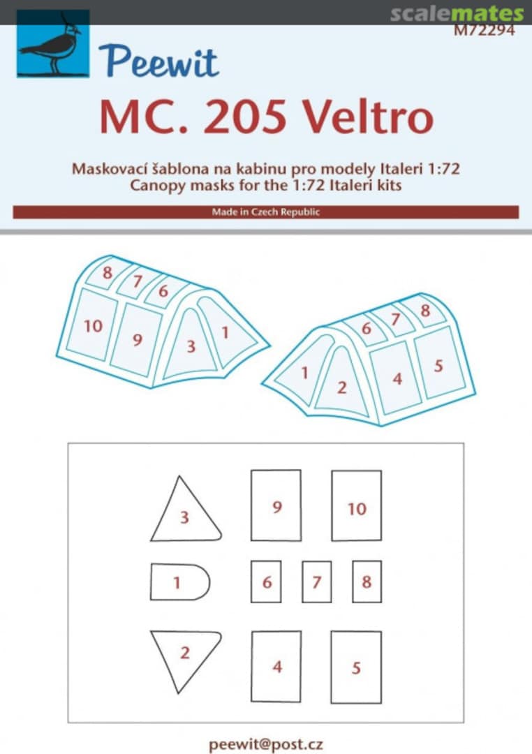 Boxart MC.205 Veltro M72294 Peewit Boxart MC.205 Veltro M72294 Peewit