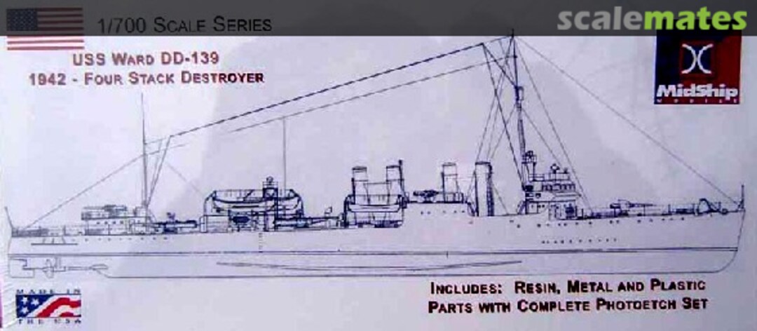Boxart USS Ward DD-139 MKP301 MidShip Models Boxart USS Ward DD-139 MKP301 MidShip Models