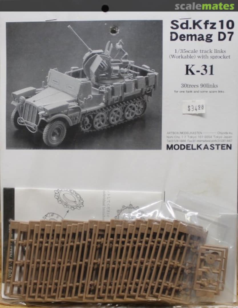Boxart Sd.Kfz. 10 - Demag D7 K-31 Modelkasten Boxart Sd.Kfz. 10 - Demag D7 K-31 Modelkasten