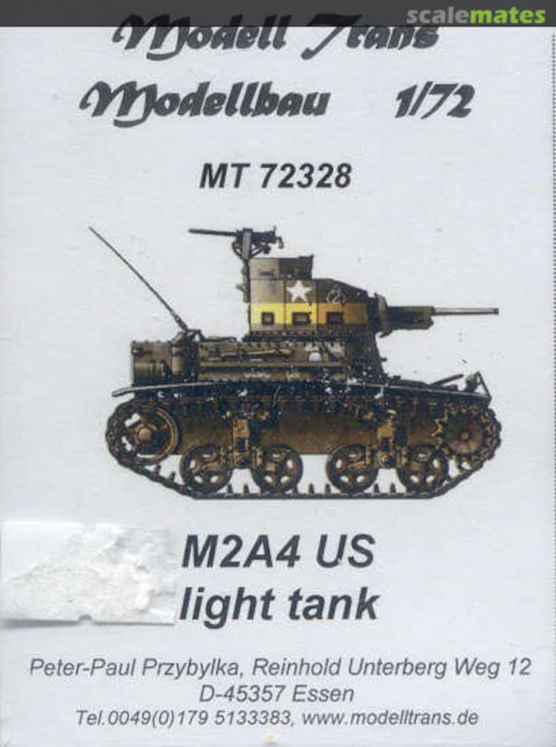 Boxart M2A4 US Light Tank MT 72328 Modell Trans Modellbau Boxart M2A4 US Light Tank MT 72328 Modell Trans Modellbau