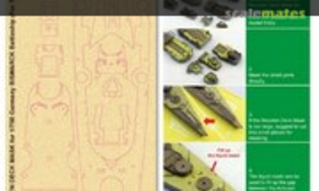 1:700 Airbrush Wooden Deck Mask for Germany Bismarck Battleship for Trumpeter #05711 (J's Work PPA5115) PPA5115