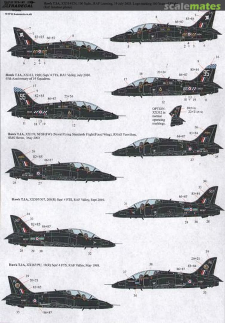 Boxart BAe Hawks in Black (10) Hawk T.1A and Hawk T.2. X72167 Xtradecal Boxart BAe Hawks in Black (10) Hawk T.1A and Hawk T.2. X72167 Xtradecal
