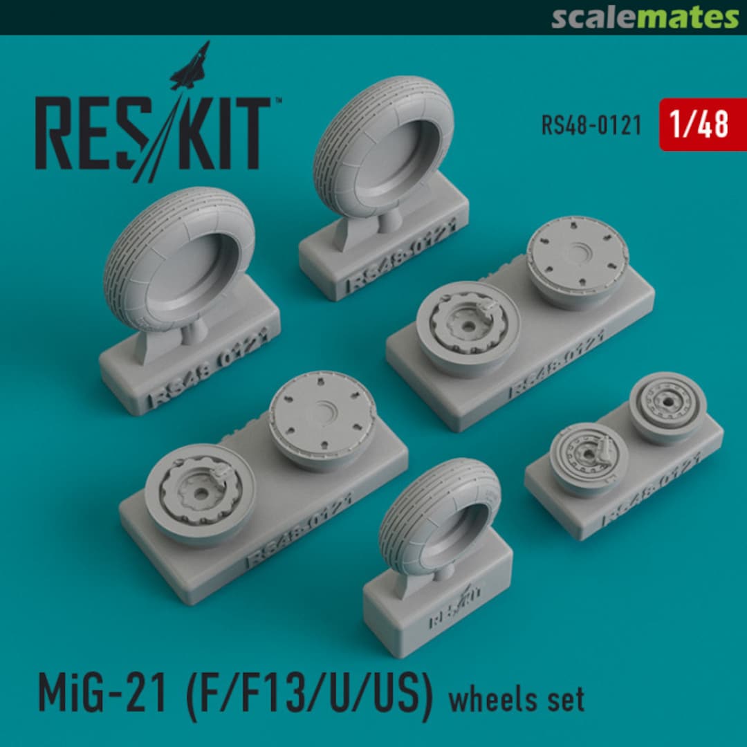 Boxart MiG-21 (F/F13/U/US) wheels set RS48-0121 ResKit Boxart MiG-21 (F/F13/U/US) wheels set RS48-0121 ResKit