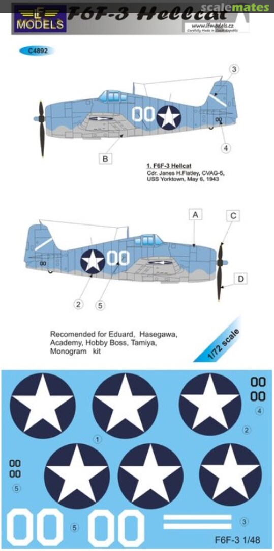 Boxart Grumman F6F-3 Hellcat C4892 LF Models Boxart Grumman F6F-3 Hellcat C4892 LF Models