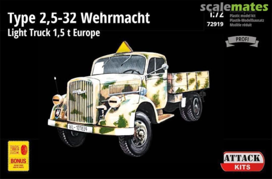 Boxart Type 2,5-32 Wehrmacht 72919 Attack Hobby Kits Boxart Type 2,5-32 Wehrmacht 72919 Attack Hobby Kits