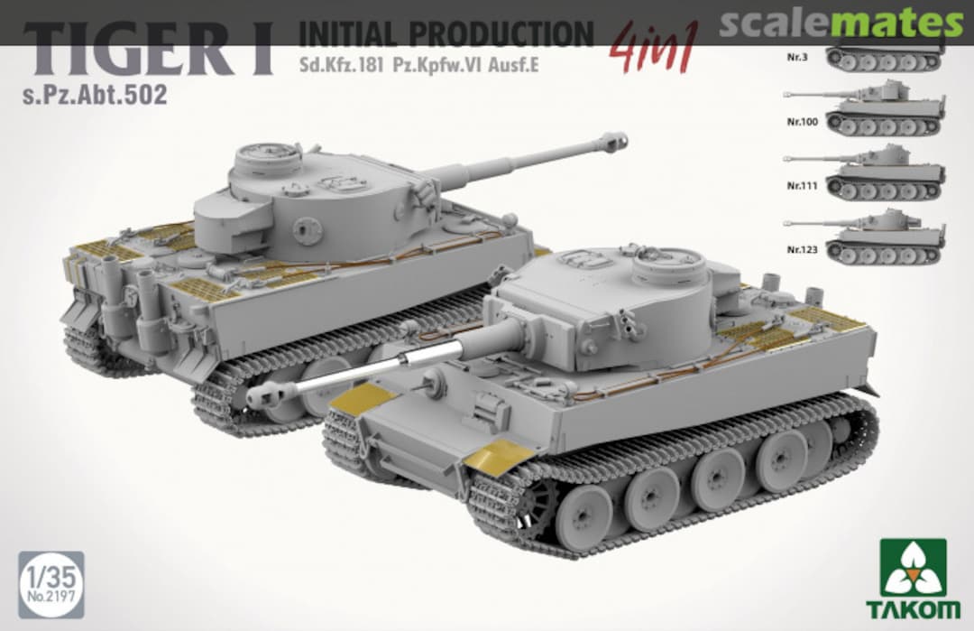 Boxart Tiger I Initial Production 4 in 1 2197 Takom Boxart Tiger I Initial Production 4 in 1 2197 Takom