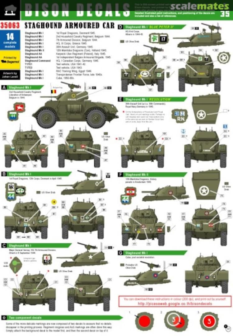 Boxart Staghound Armoured Car 35063 Bison Decals Boxart Staghound Armoured Car 35063 Bison Decals