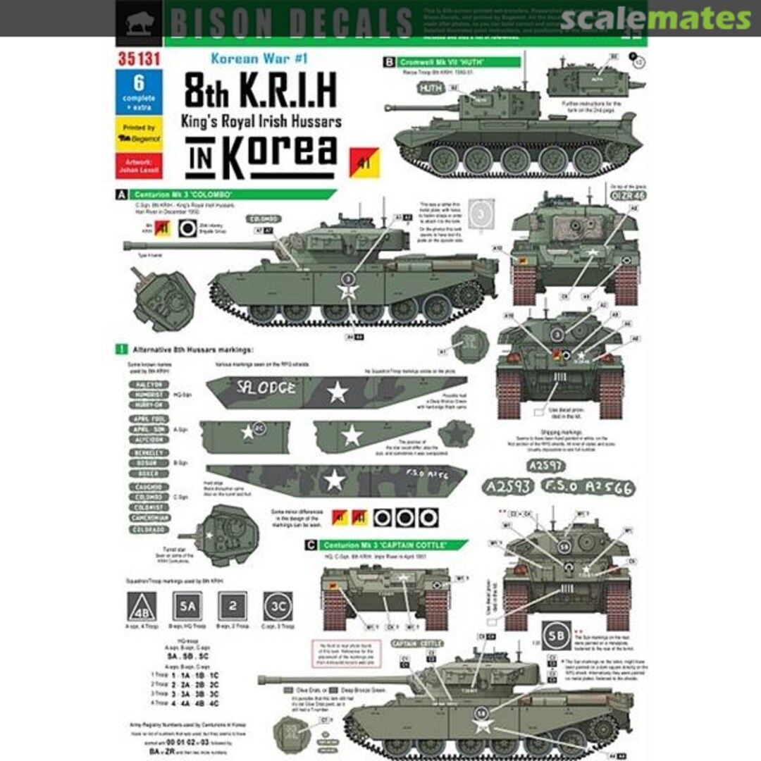 Boxart 8th K.R.I.H. in Korea 35131 Bison Decals Boxart 8th K.R.I.H. in Korea 35131 Bison Decals